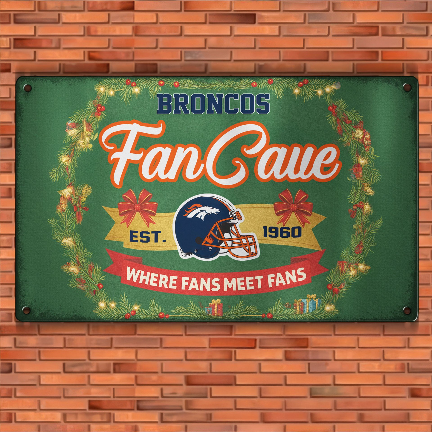 Premium NFL DEN Cave Metal Sign V2 NMD TTV
