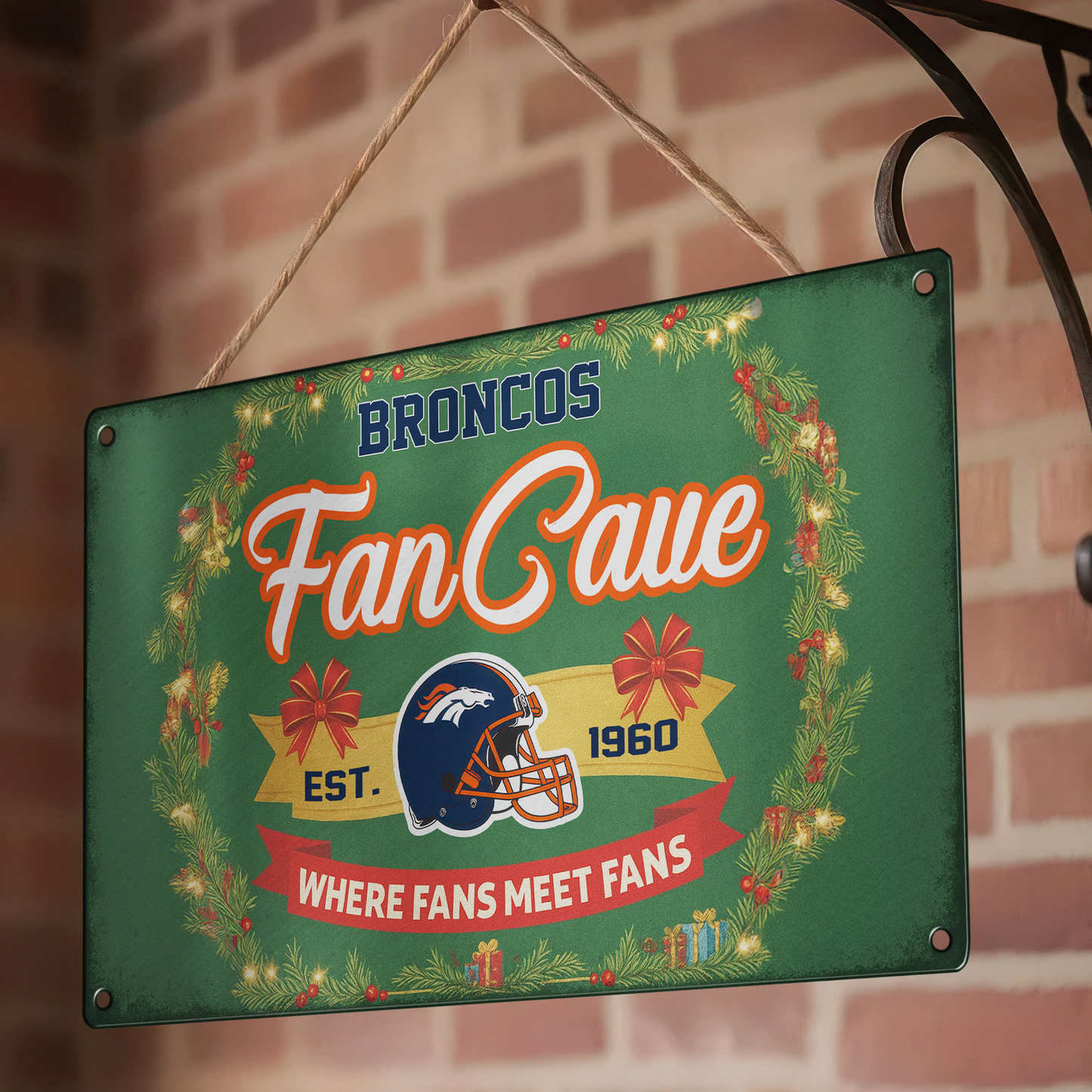 Premium NFL DEN Cave Metal Sign V2 NMD TTV