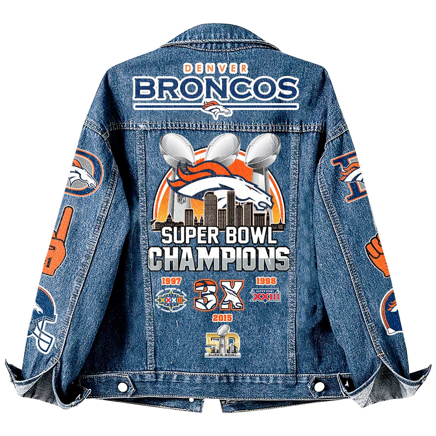 Premium NFL DEN Denim Jacket V1 NMD NHM