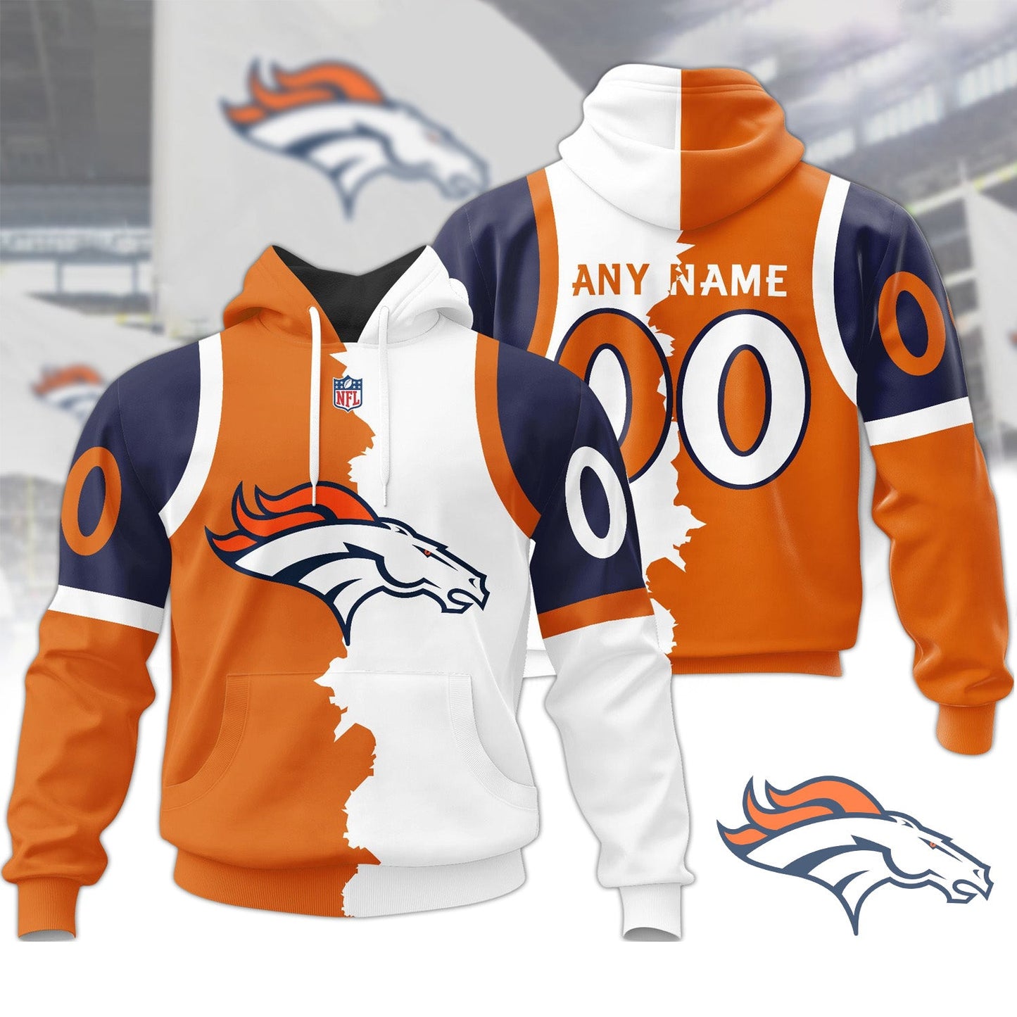 Premium NFL DEN Home Mix Away Hoodie V1 NMD NHM