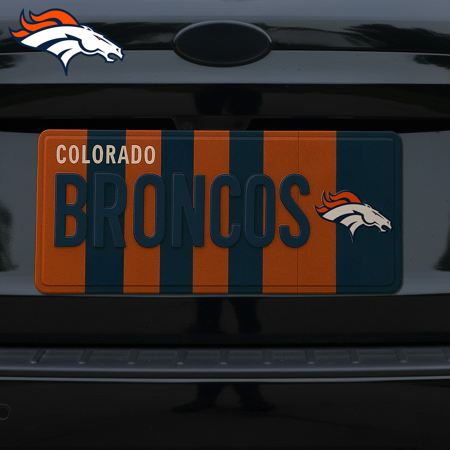 Premium NFL DEN License Plate Frame HI V1 NMD TTV