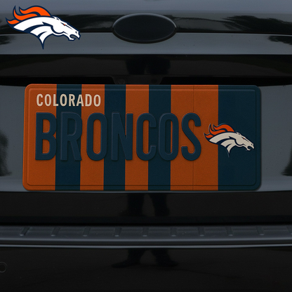 Premium NFL DEN License Plate Frame HI V1 NMD TTV