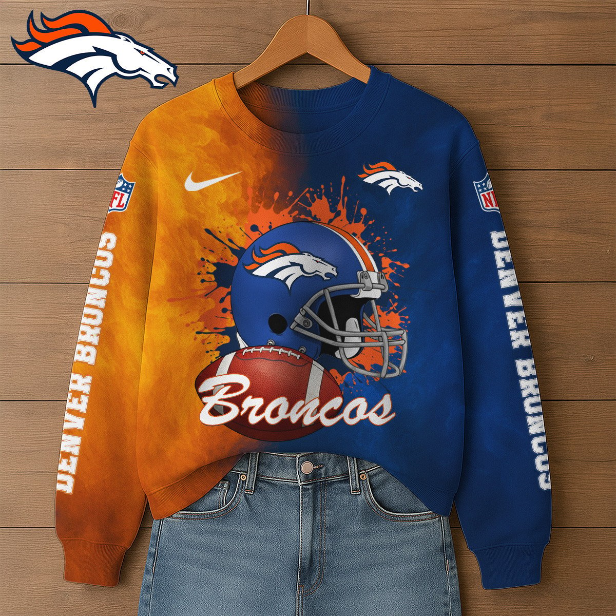Premium NFL DEN Printed Sweatshirt V1 NMD TTV