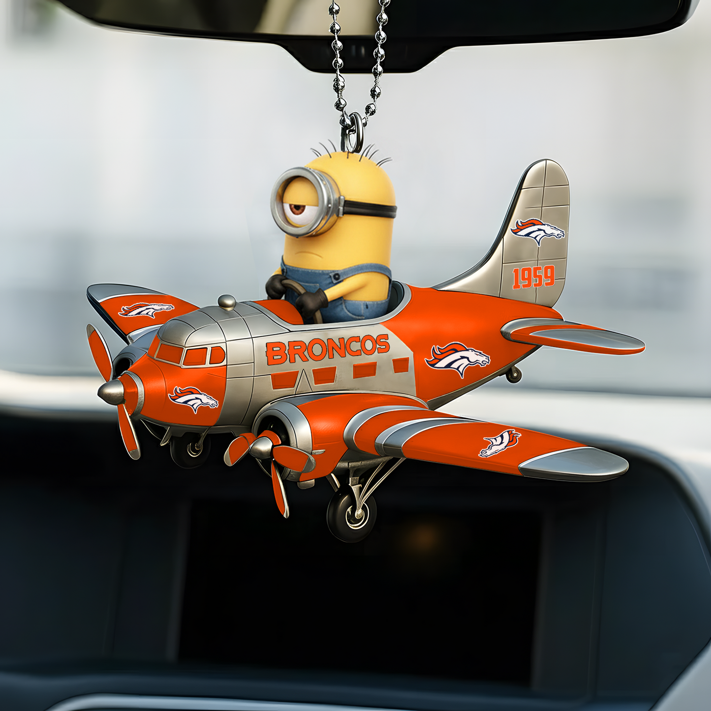 Premium NFL DEN x MINI Car Ornament V1 DATND TANTD