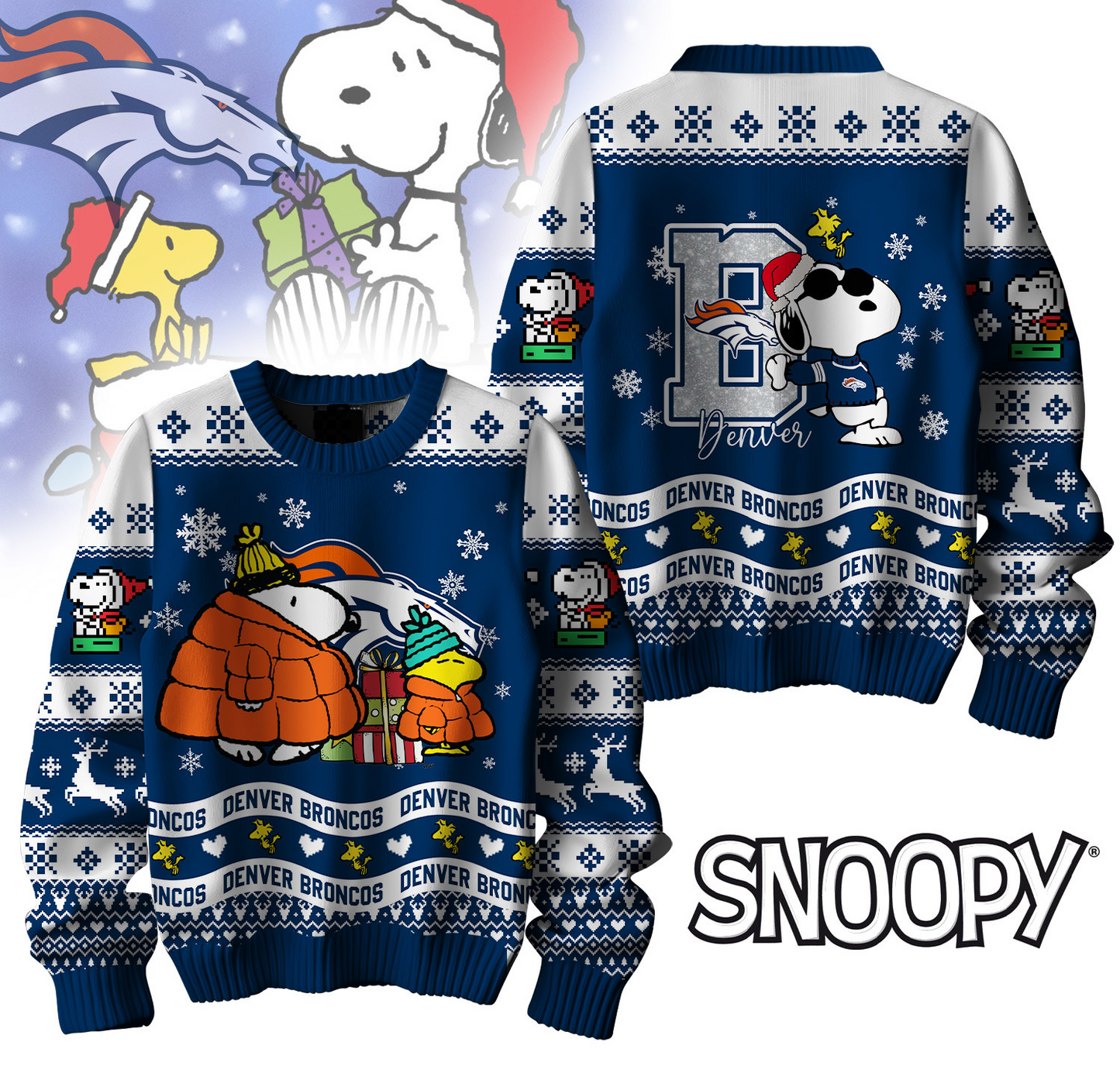 Premium NFL DEN x SNP Ugly Sweater V1 NMD TTV