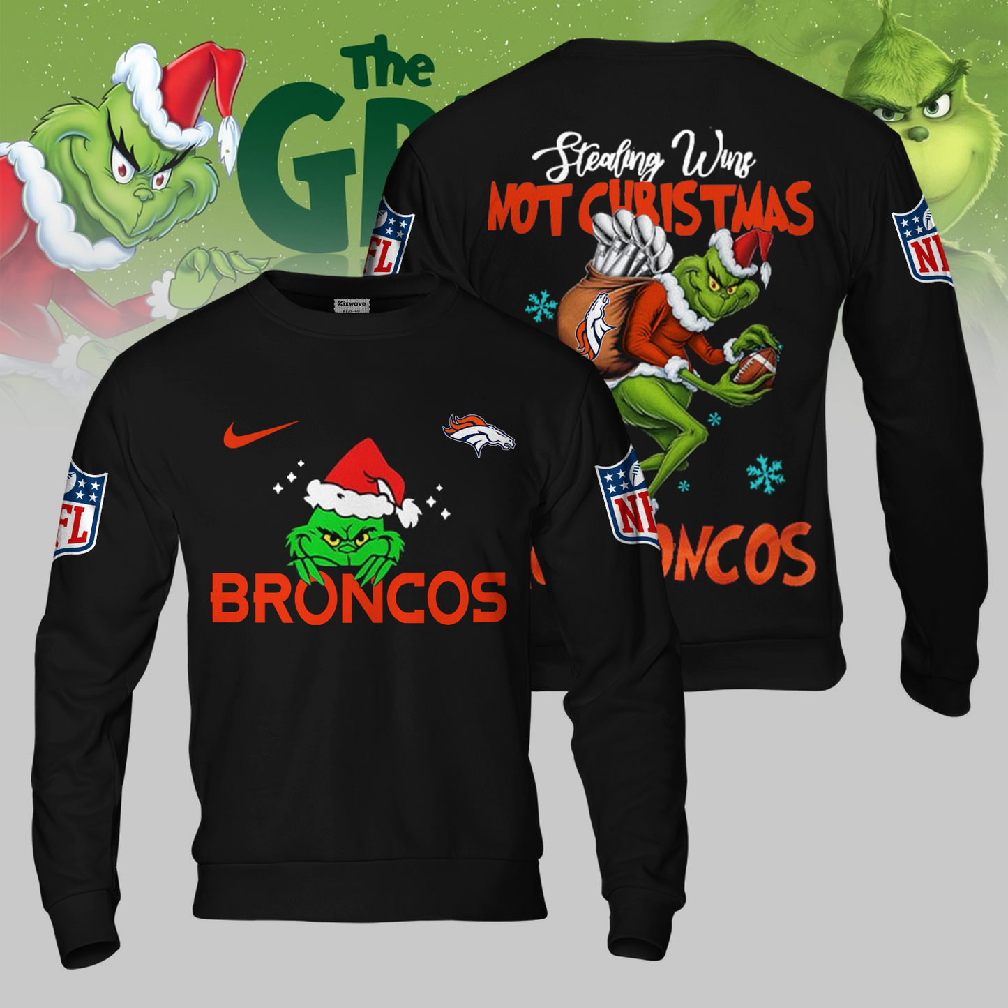 Premium NFL DEN x The Grinch Shirt V3 NMD TTV