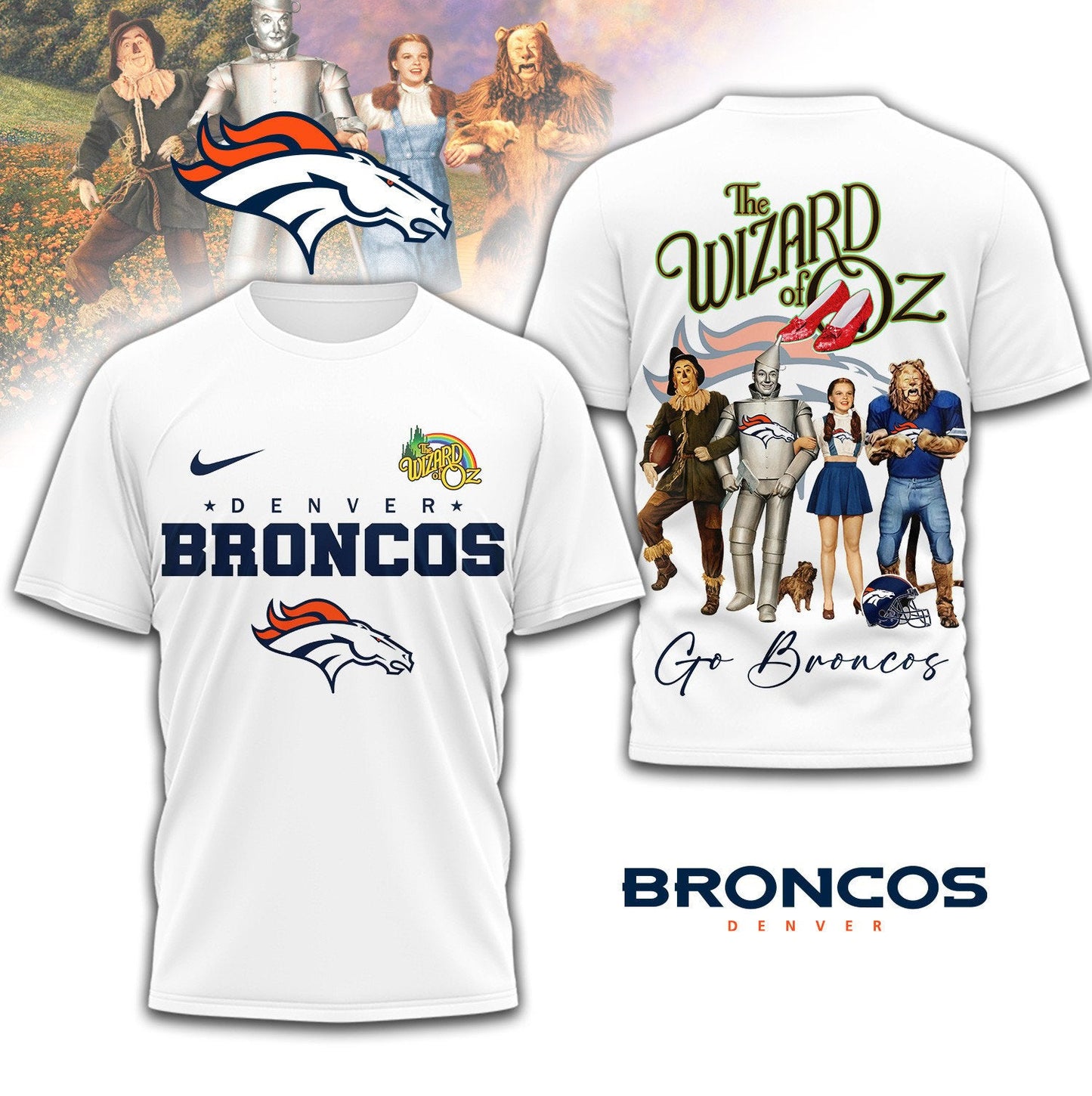 Premium NFL DEN x The Wizard Of Oz T-shirt V1 NMD NHM