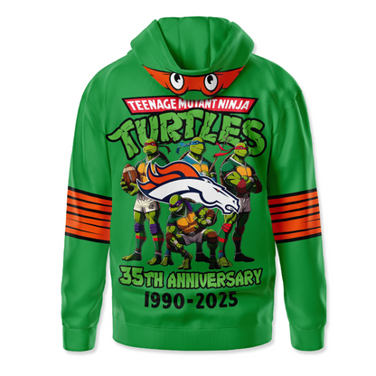 Premium NFL DEN x TMNT 35th Anniversary Hoodie V1 NMD TTV