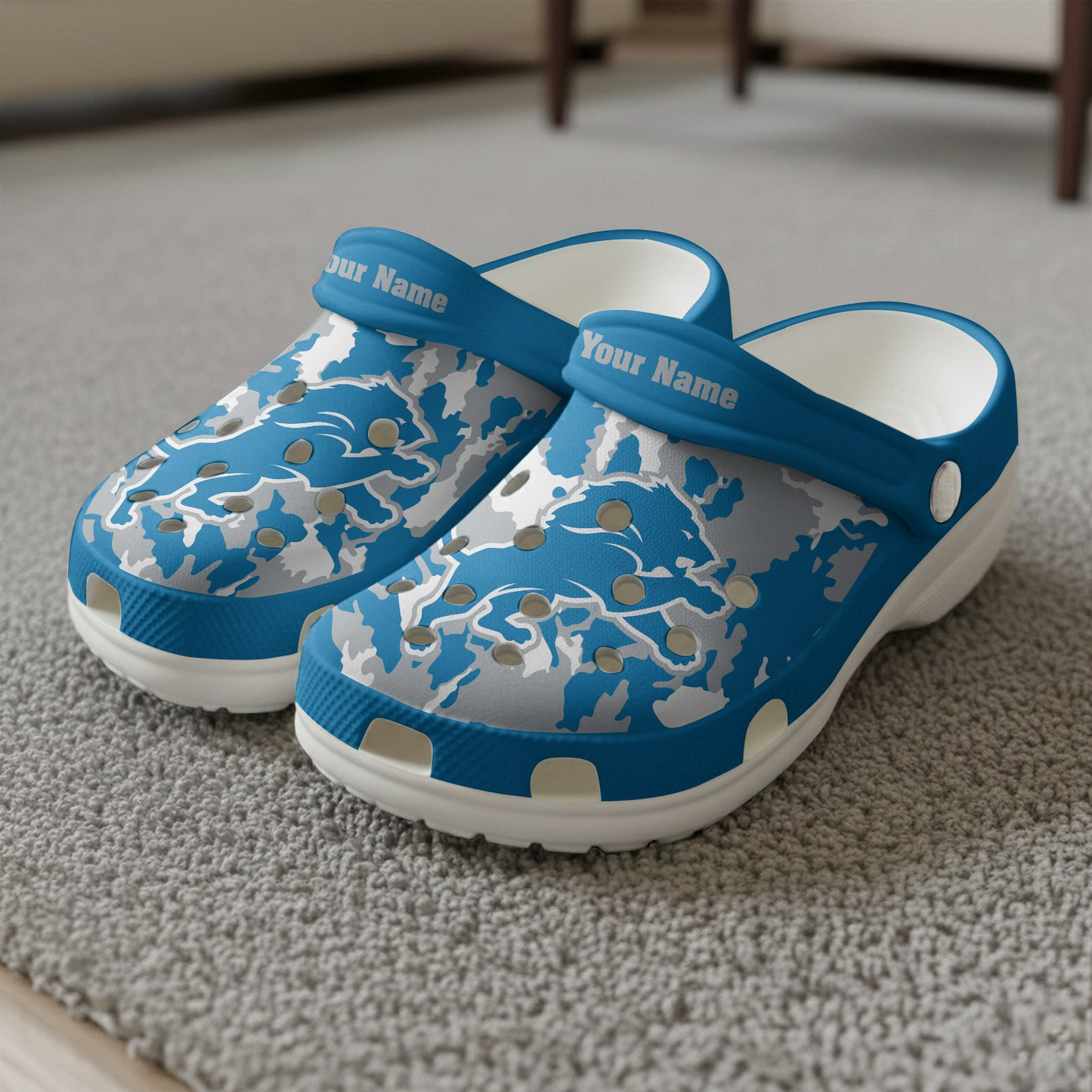 Premium NFL DET Camo CLogs V1 NMD TTV