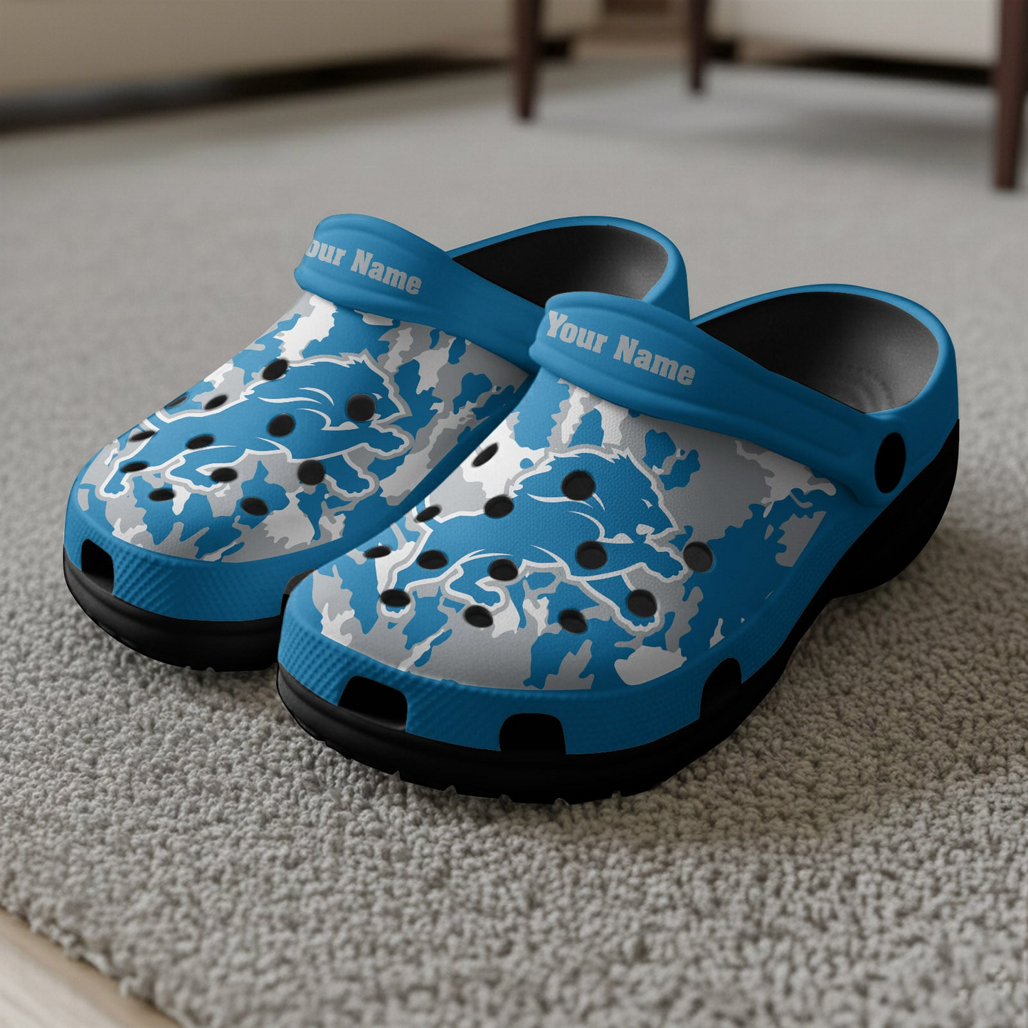 Premium NFL DET Camo CLogs V1 NMD TTV