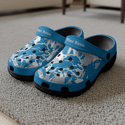 Premium NFL DET Camo CLogs V1 NMD TTV