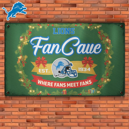 Premium NFL DET Cave Metal Sign V2 NMD TTV