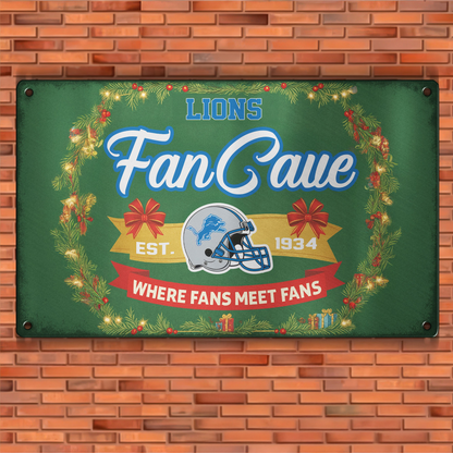 Premium NFL DET Cave Metal Sign V2 NMD TTV