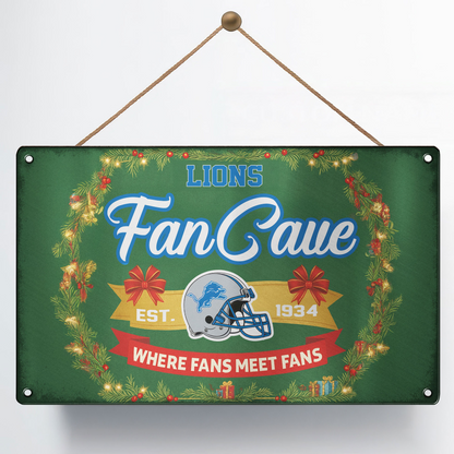 Premium NFL DET Cave Metal Sign V2 NMD TTV