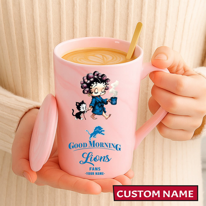 Premium NFL DET Ceramic Women Coffee Mug V1 NMD TTV