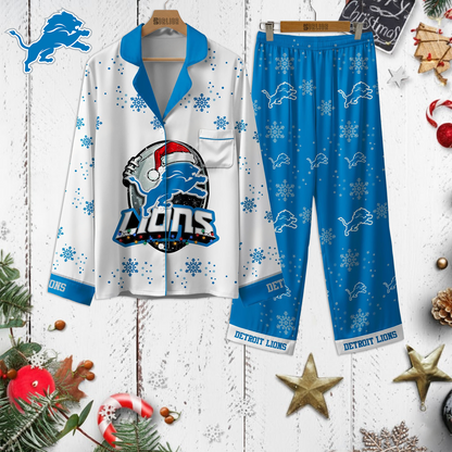 Premium NFL DET Christmas Pajamas V1 NMD TTV