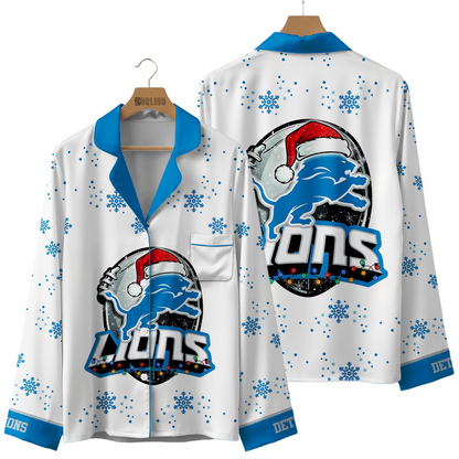Premium NFL DET Christmas Pajamas V1 NMD TTV