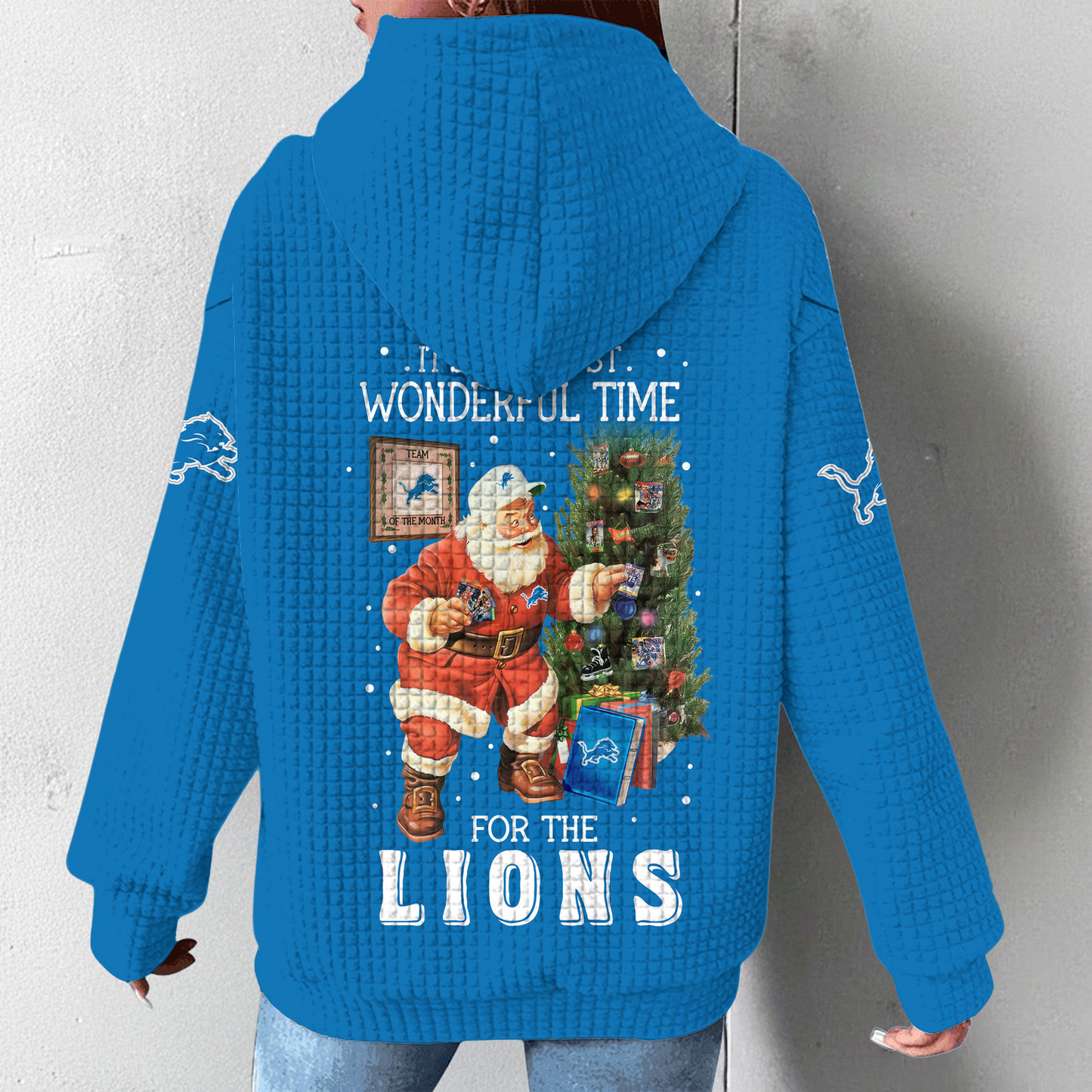 Premium NFL DET Christmas Waffele Hoodie V1 NMD 261125 TTV