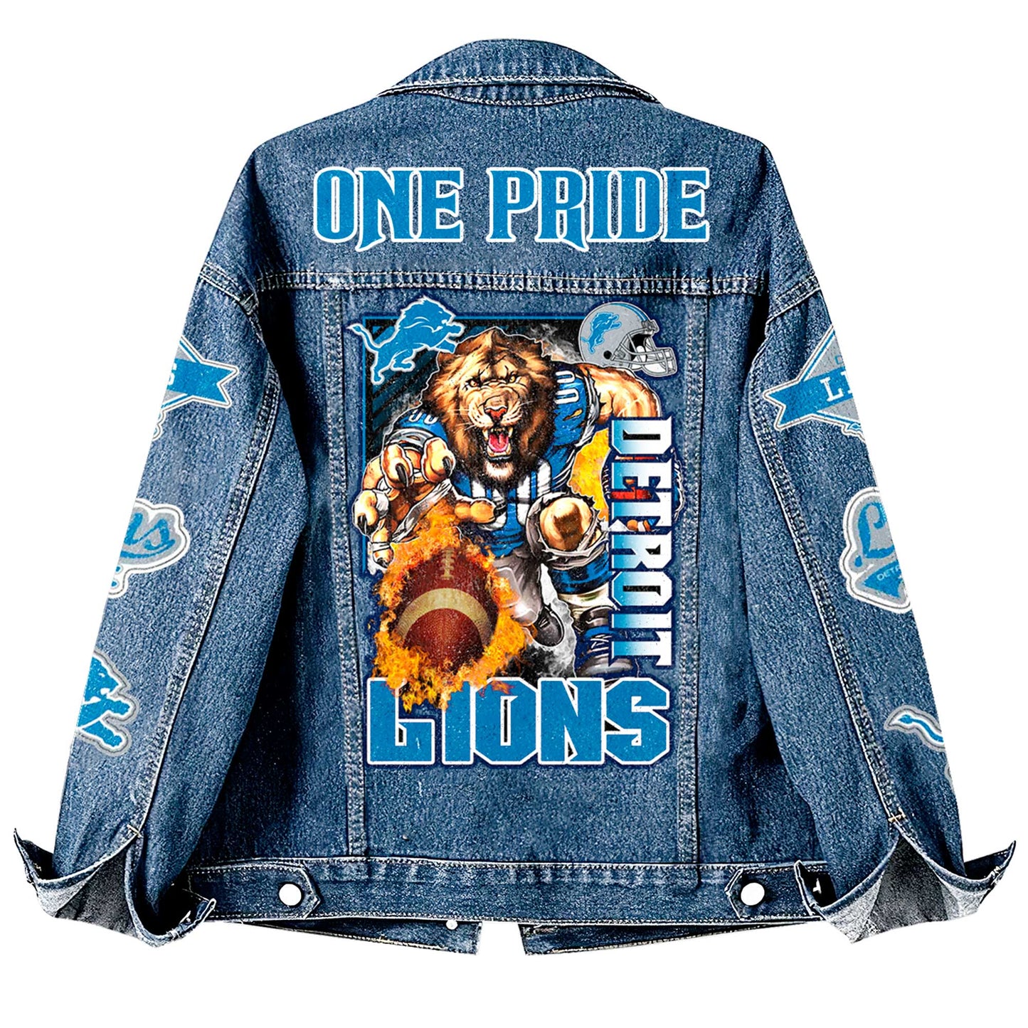 Premium NFL DET Denim Jacket V1 NMD NHM