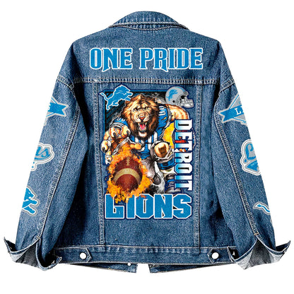 Premium NFL DET Denim Jacket V1 NMD NHM