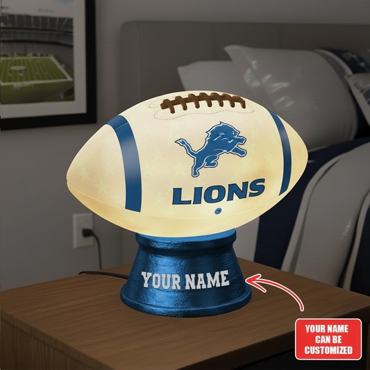 Premium NFL DET Football Night Light Custom Name V2 NMD TTV