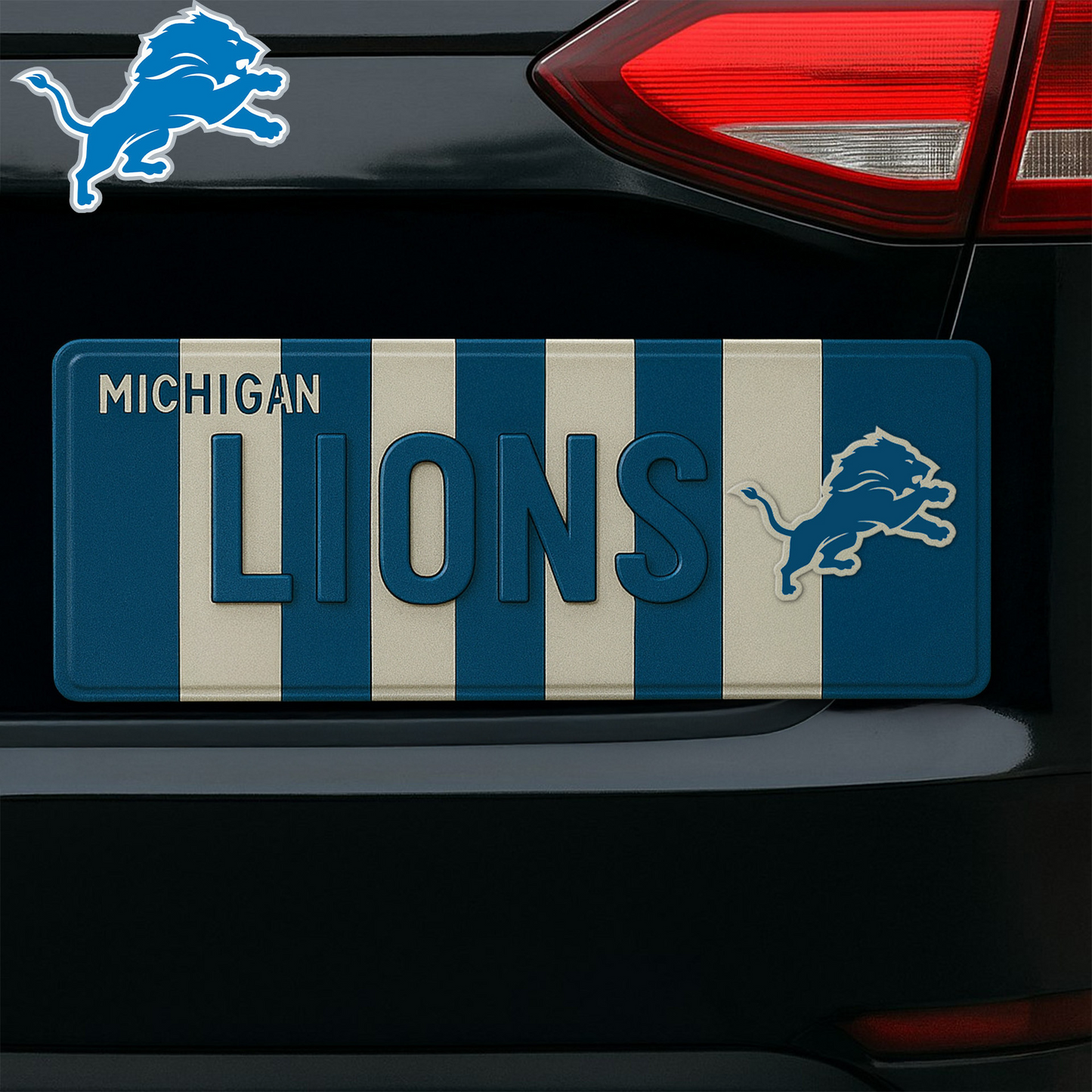Premium NFL DET License Plate Frame HI V1 NMD TTV