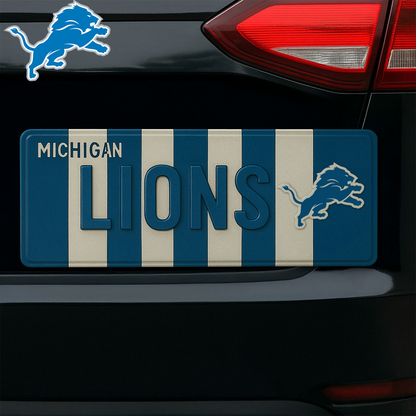 Premium NFL DET License Plate Frame HI V1 NMD TTV