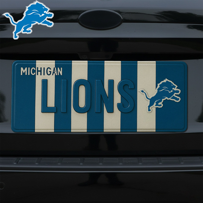 Premium NFL DET License Plate Frame HI V1 NMD TTV