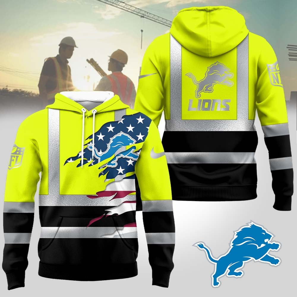 Premium NFL DET Patriotic Safety Hoodie V1 NMD TTV