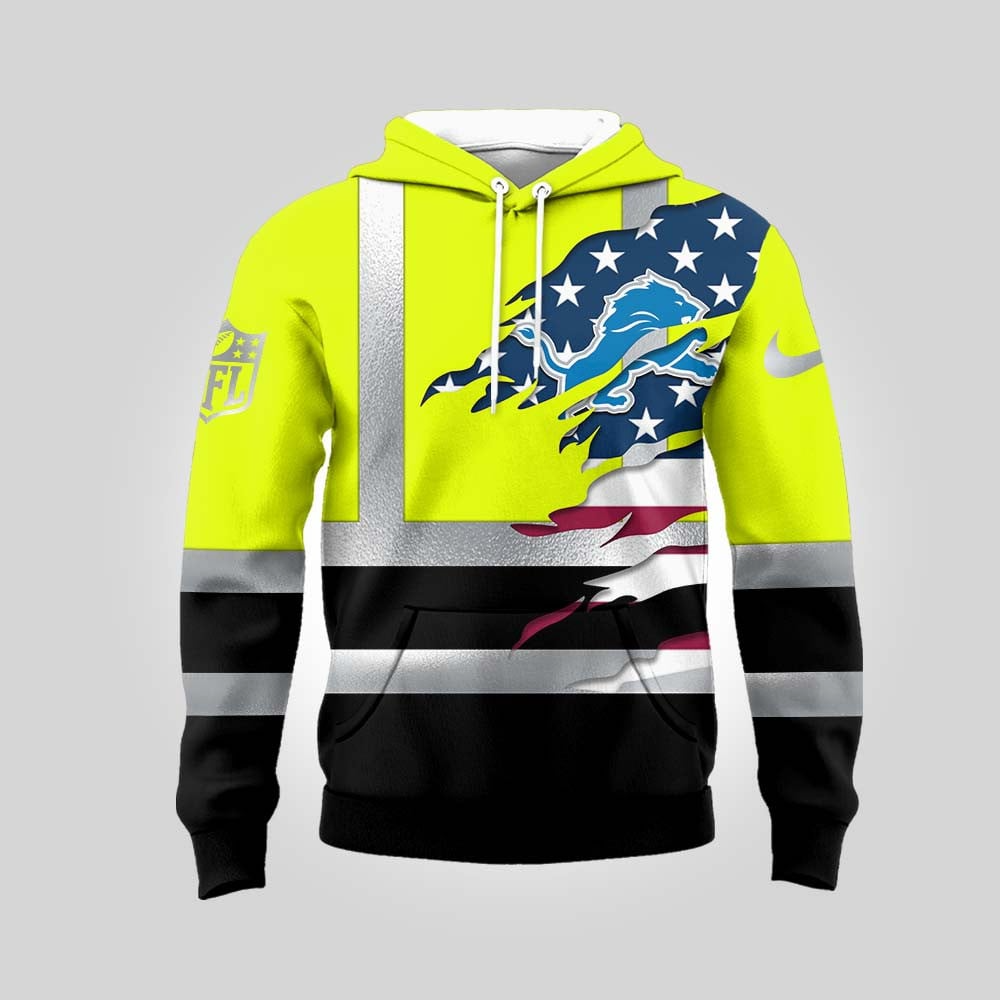 Premium NFL DET Patriotic Safety Hoodie V1 NMD TTV