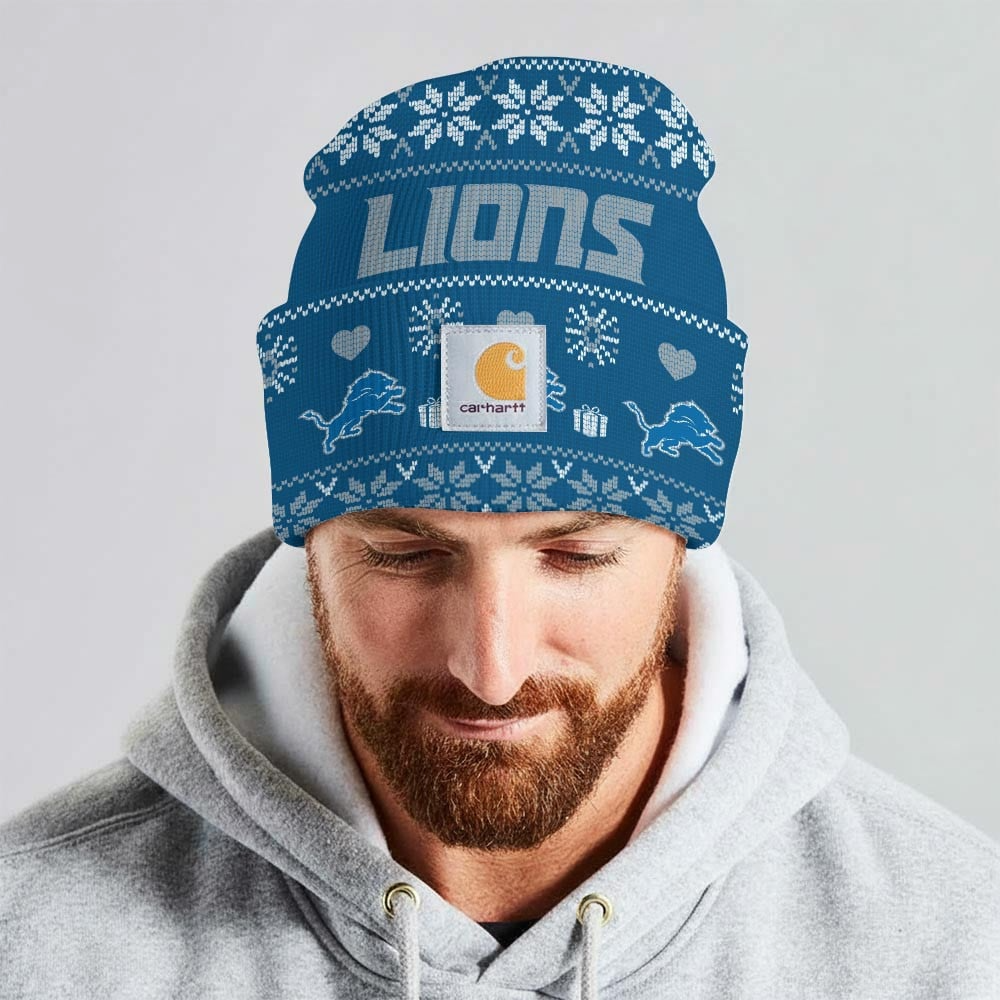 Premium NFL DET x CH Chrismas Workwear Beanie V1 NMD TTV