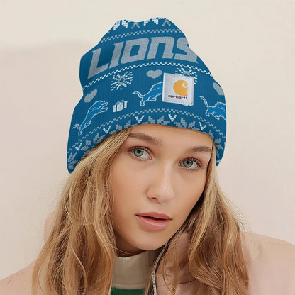 Premium NFL DET x CH Chrismas Workwear Beanie V1 NMD TTV