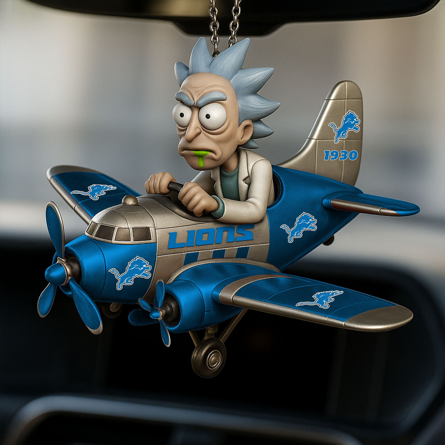 Premium NFL DET x RIC Car Ornament V1 DATND TANTD