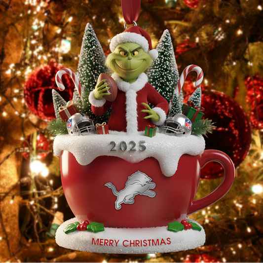 Premium NFL DET x The Grinch Christmas Ornament V2 NMD TTV