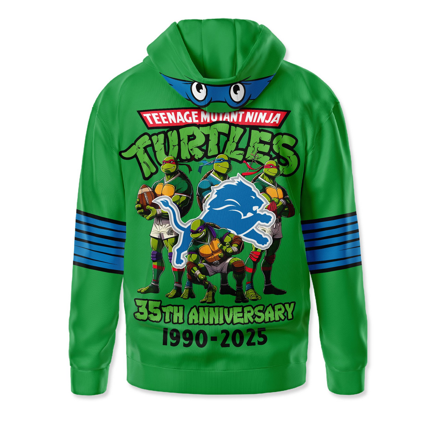 Premium NFL DET x TMNT 35th Anniversary Hoodie V1 NMD TTV