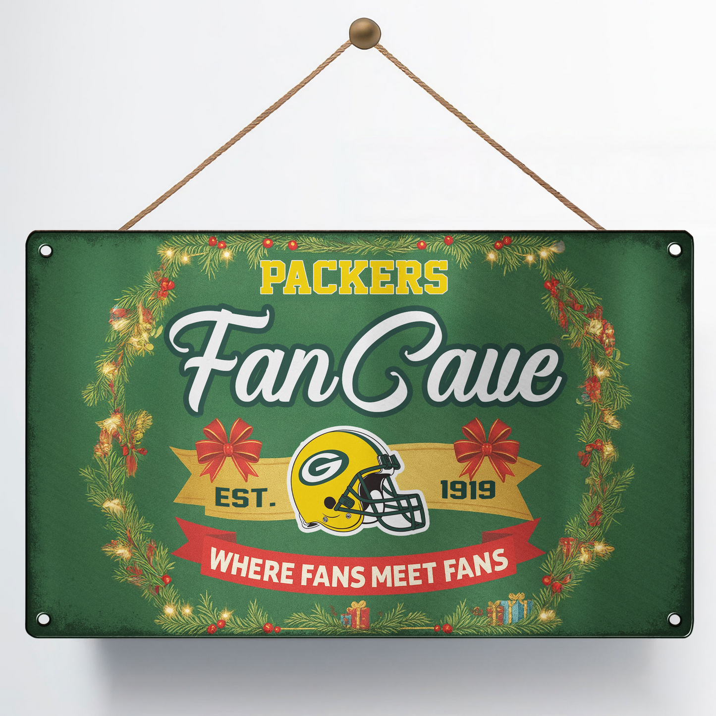 Premium NFL GB Cave Metal Sign V2 NMD TTV