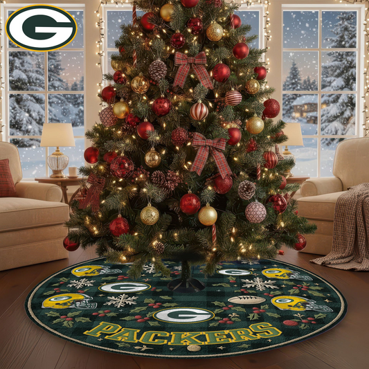 Premium NFL GB Christmas Tree Skirt V1 NMD TTV