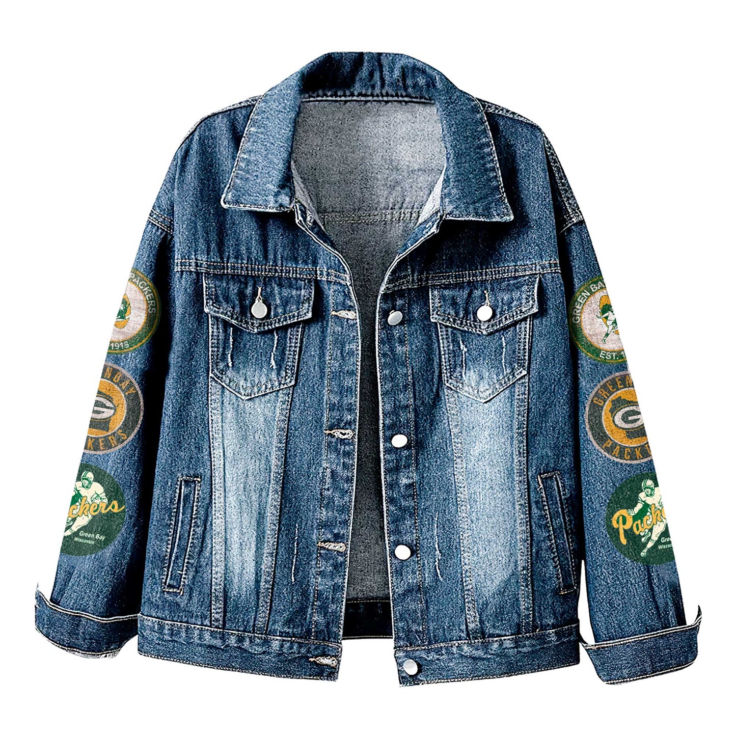 Premium NFL GB Denim Jacket V1 NMD NHM
