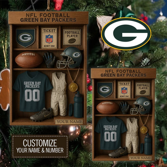 Premium NFL GB Football Locker Hanging Ornament V1 NMD NHM