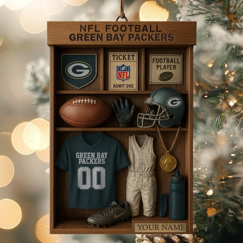 Premium NFL GB Football Locker Hanging Ornament V1 NMD NHM