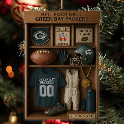 Premium NFL GB Football Locker Hanging Ornament V1 NMD NHM