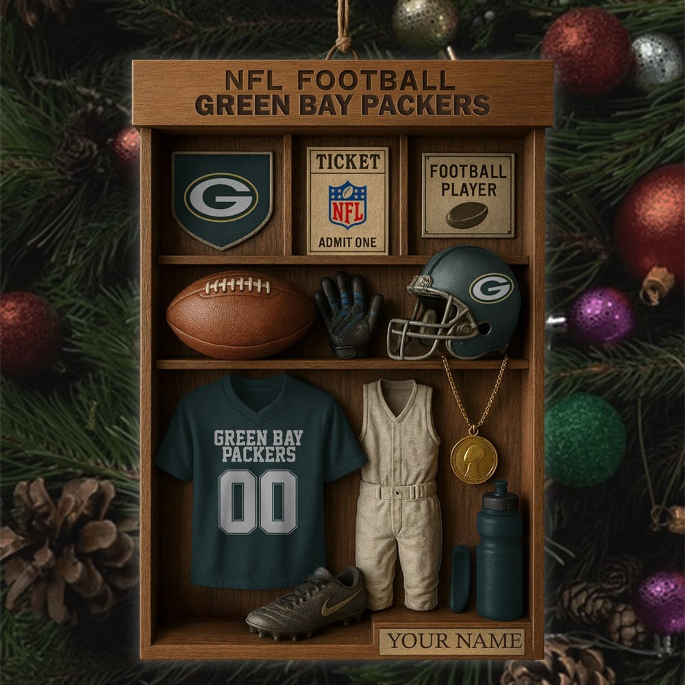 Premium NFL GB Football Locker Hanging Ornament V1 NMD NHM