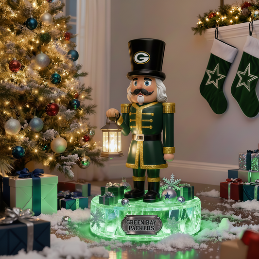 Premium NFL GB LED Nutcracker Holiday Decor V1 NMD 261125 TTV