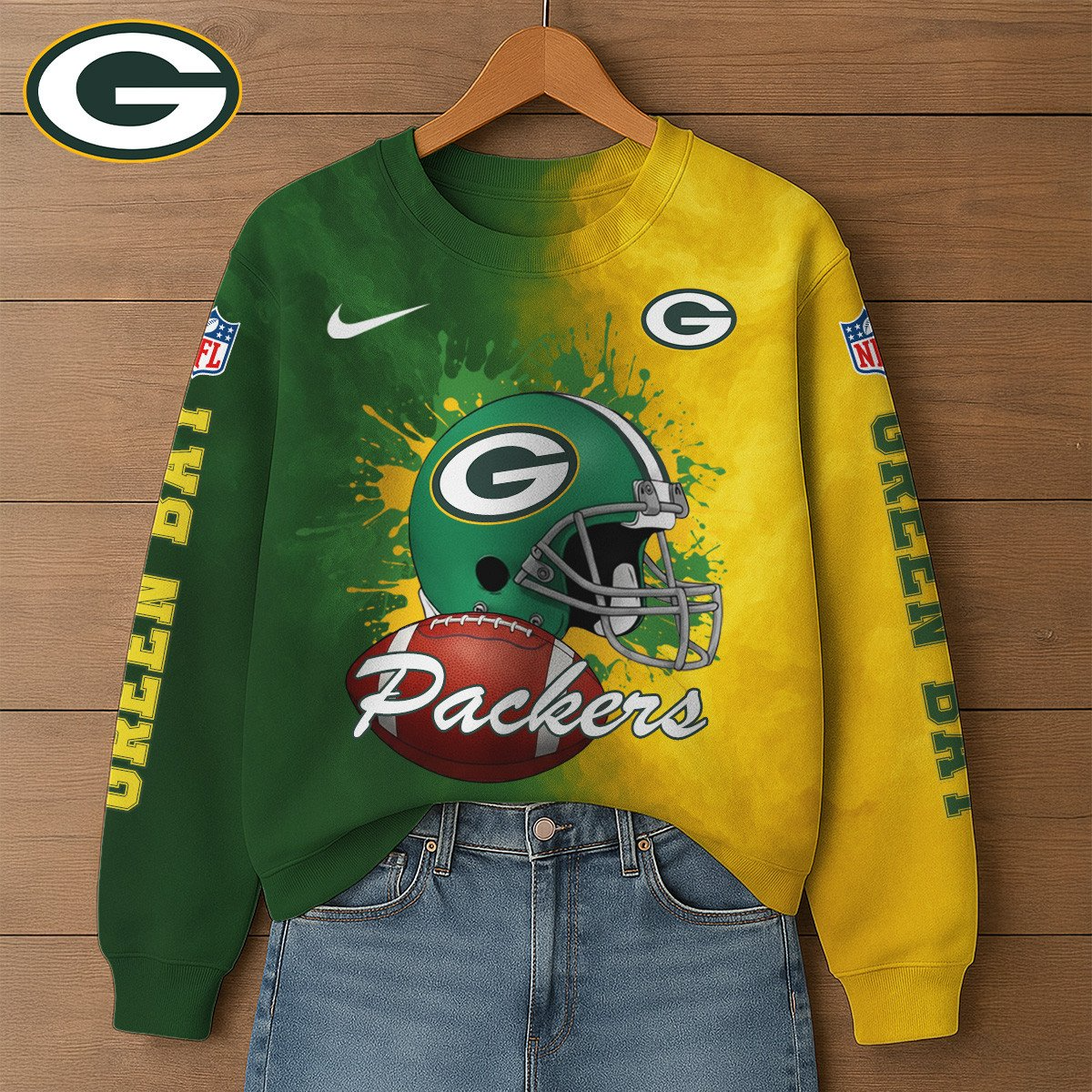 Premium NFL GB Printed Sweatshirt V1 NMD TTV