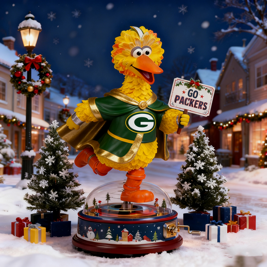 Premium NFL GB x Big Bird Christmas Arcylic Plaque V1 NMD TTV