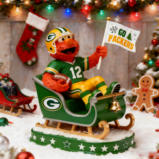 Premium NFL GB x Elmo Christmas Arcylic Plaque V1 NMD 261125 TTV