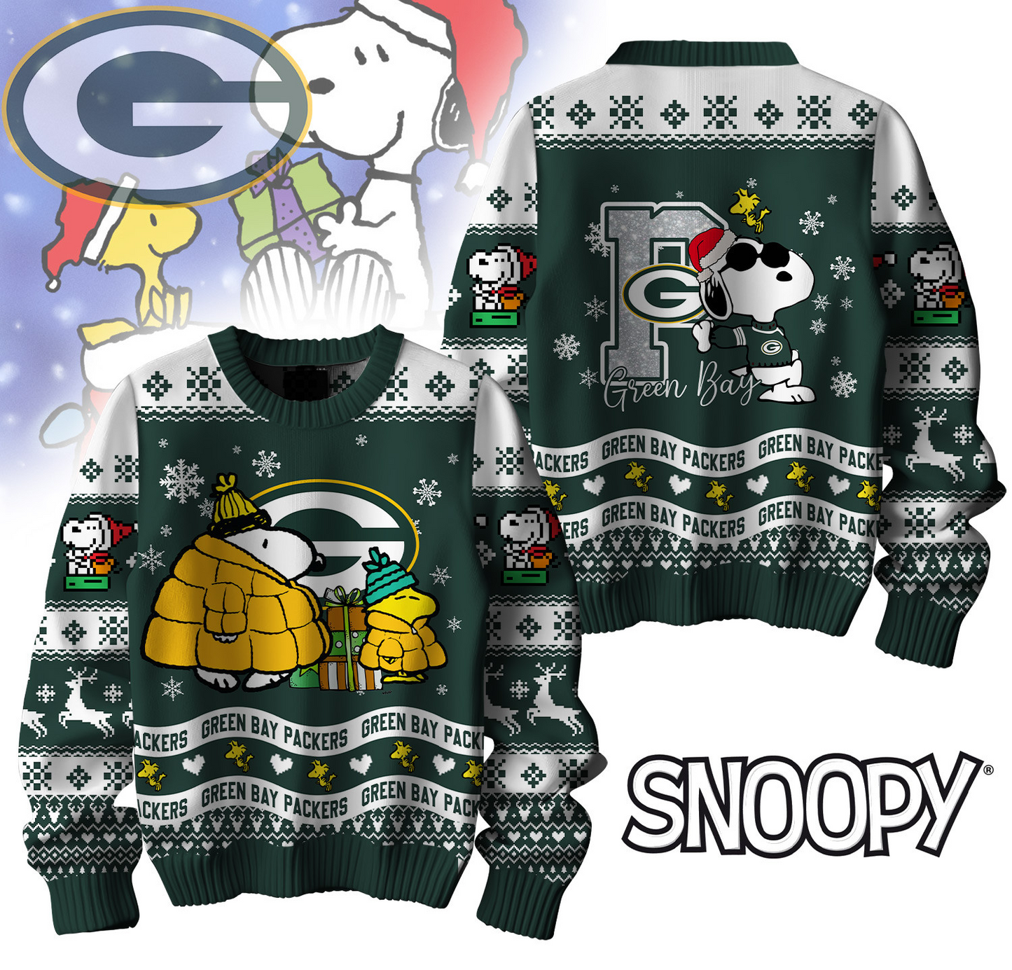 Premium NFL GB x SNP Ugly Sweater V1 NMD TTV
