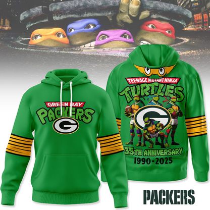 Premium NFL GB x TMNT 35th Anniversary Hoodie V1 NMD TTV