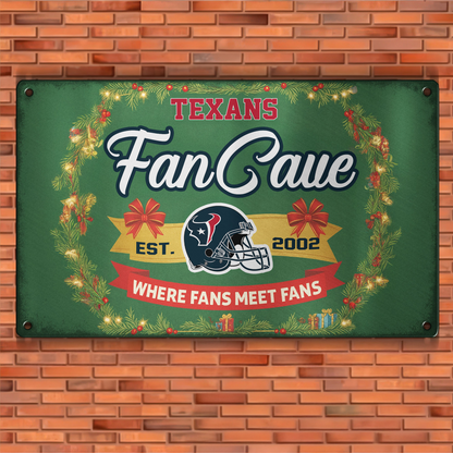 Premium NFL HOU Cave Metal Sign V2 NMD TTV