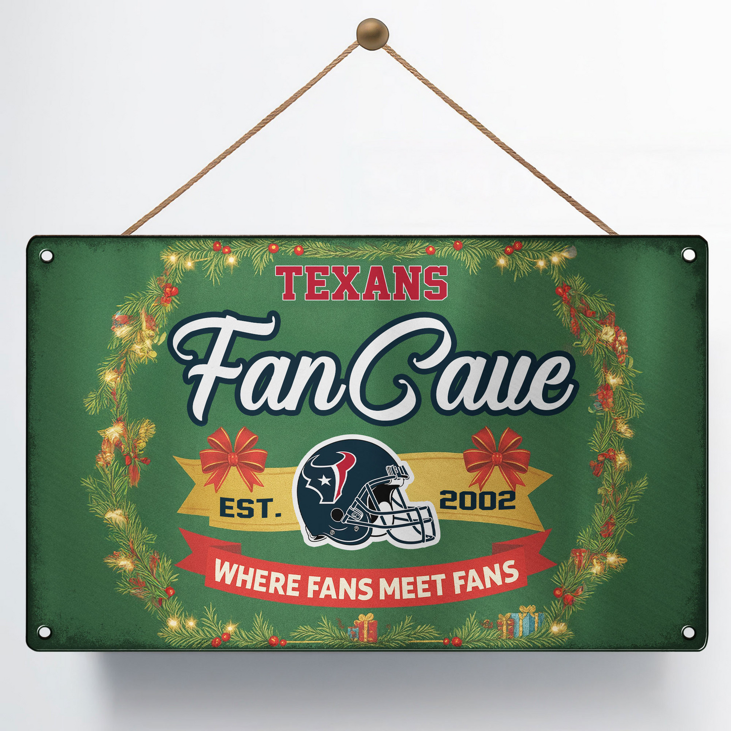 Premium NFL HOU Cave Metal Sign V2 NMD TTV